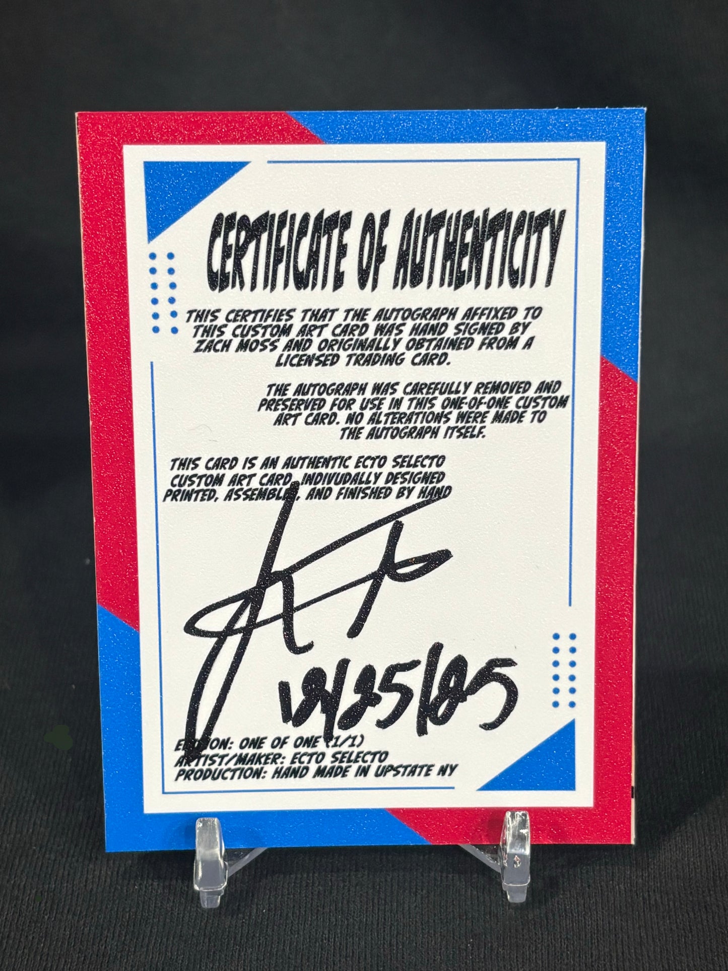 Devin Singletary – 1/1 Jersey Relic & Harvested Autograph – Ecto Selecto Custom Art Card