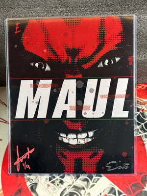 Limited Edition 8x10 Metallic Art Print – “MAUL” Brutalist Design by Ecto – Signed & Numbered (Only 9 Made)