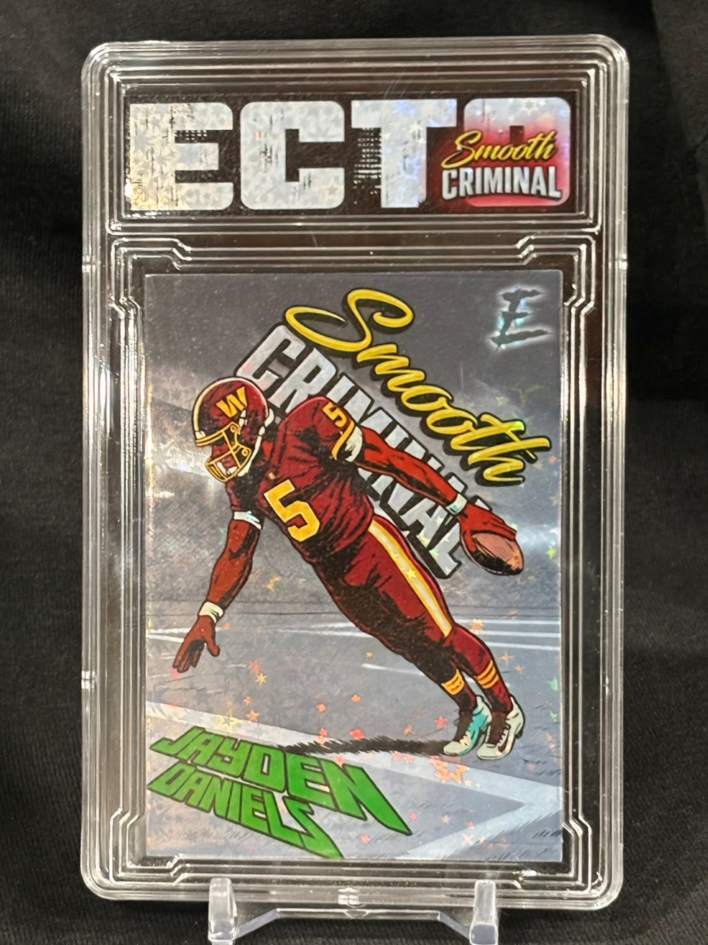 Jayden Daniels – "Smooth Criminal" 1/1 Card Set – (Ecto Custom Slabbed Card)