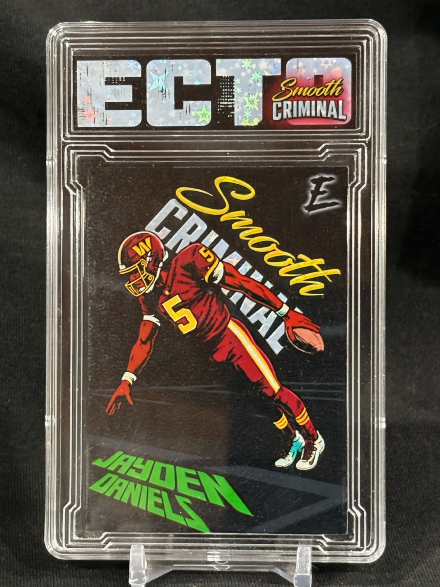 Jayden Daniels – "Smooth Criminal" 1/1 Card Set – (Ecto Custom Slabbed Card)