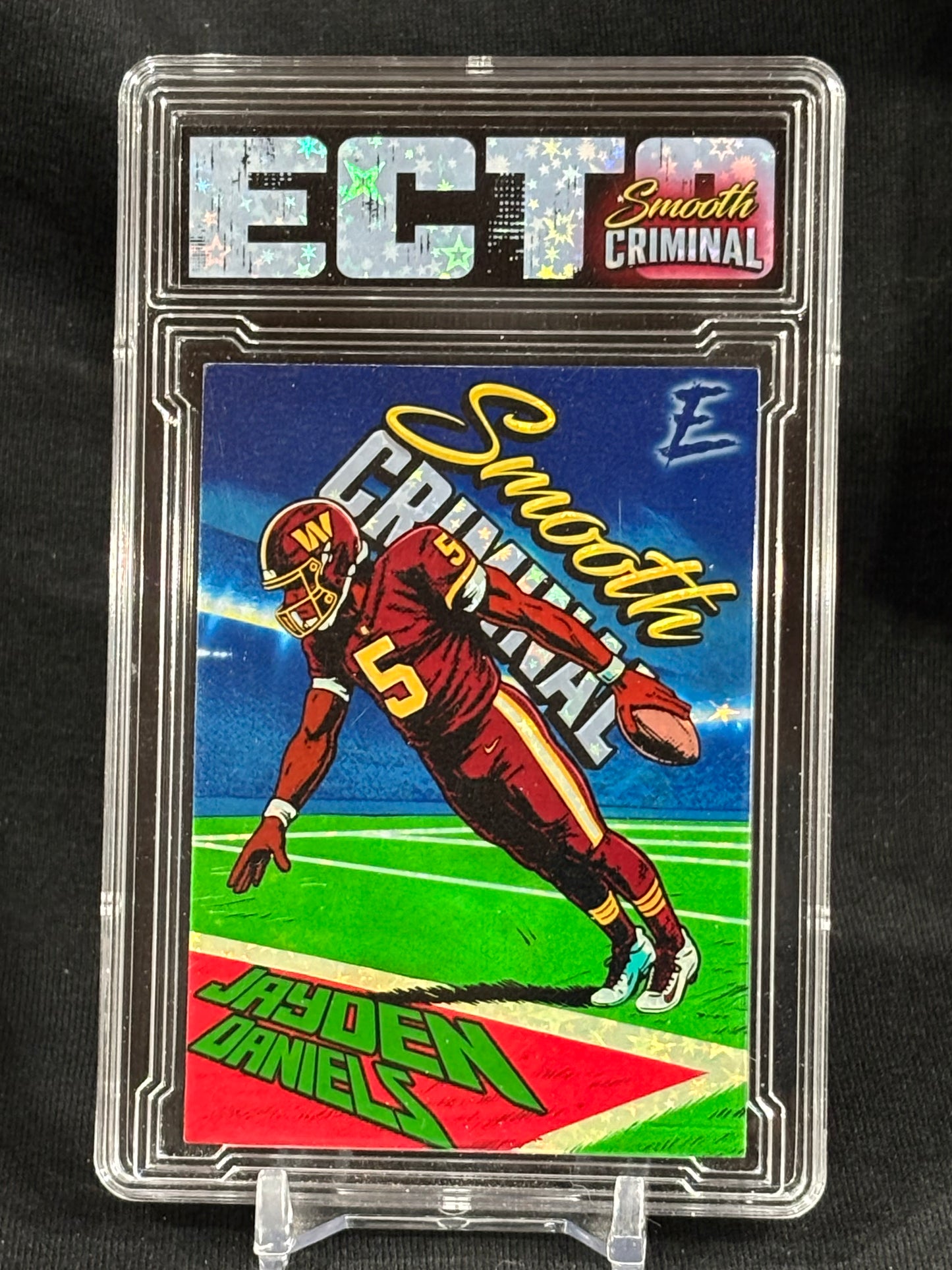 Jayden Daniels – "Smooth Criminal" 1/1 Card Set – (Ecto Custom Slabbed Card)