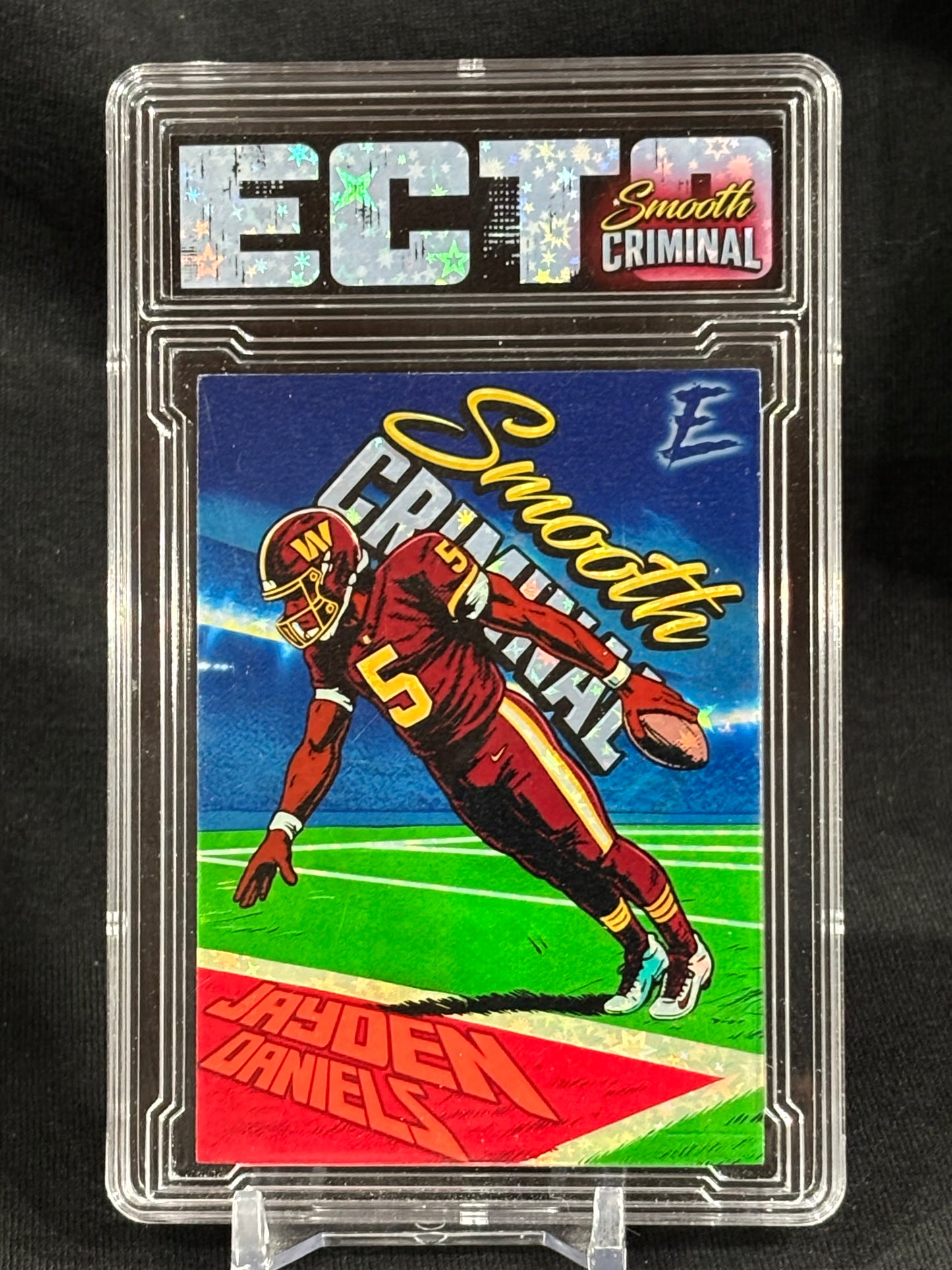 Jayden Daniels – "Smooth Criminal" 1/1 Card Set – (Ecto Custom Slabbed Card)