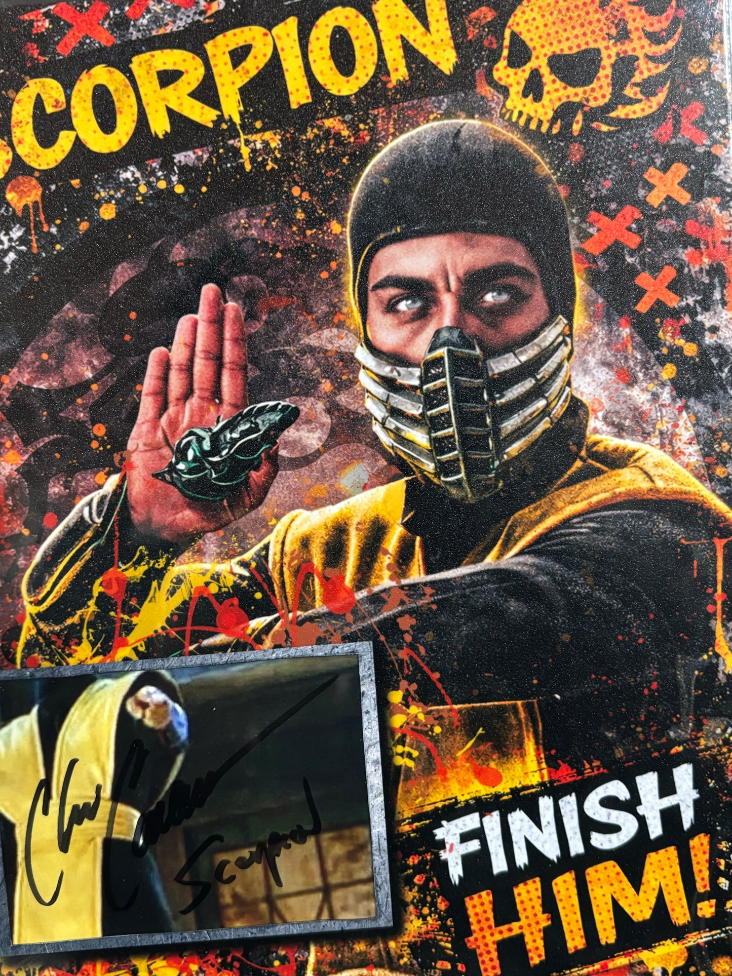 Chris Casamassa as Scorpion – Mortal Kombat – 8×10 Cut Signature – One of One Custom Display