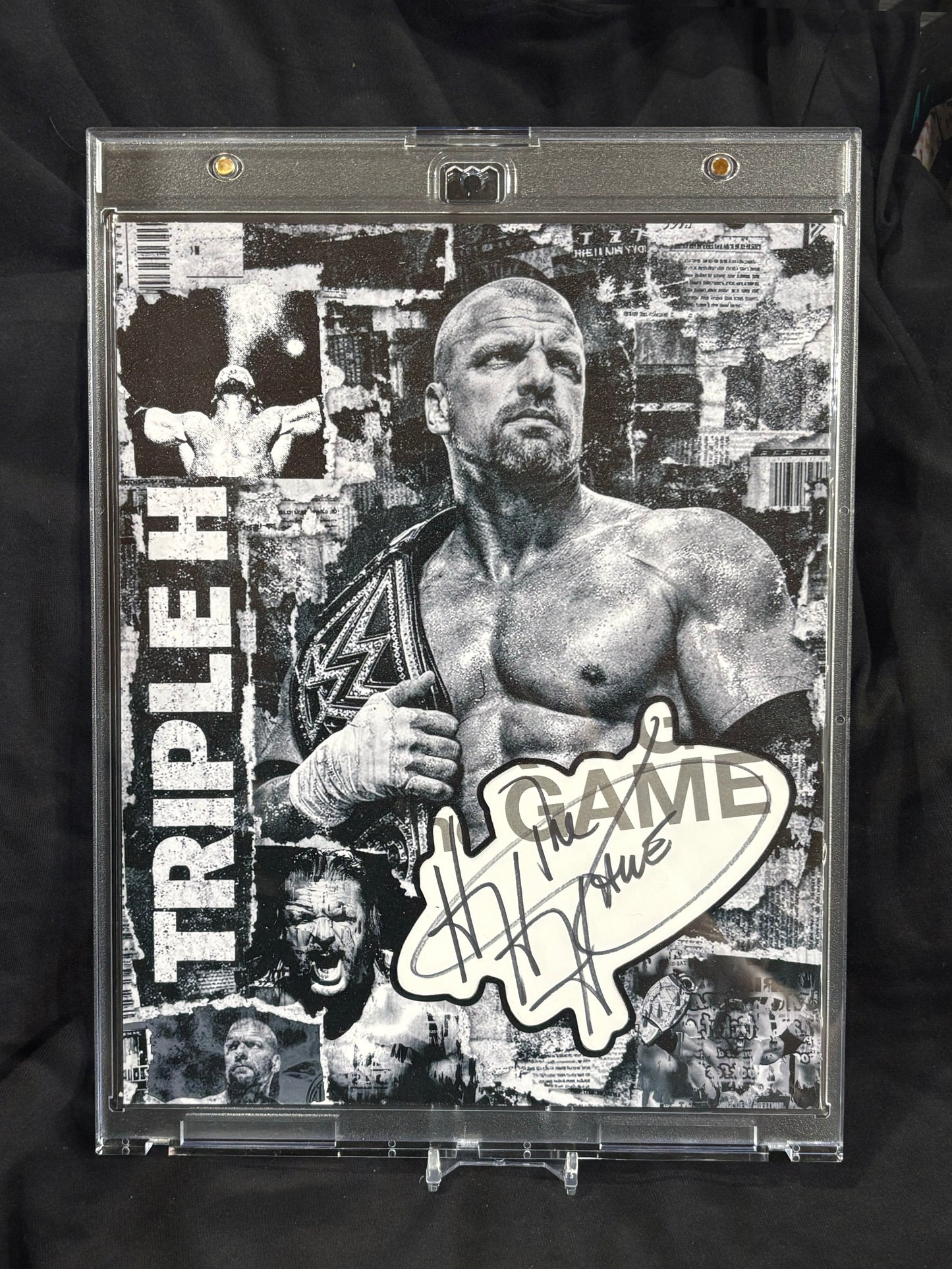 Triple H – “The Game” – 8×10 Cut Signature Art Piece (One of One)