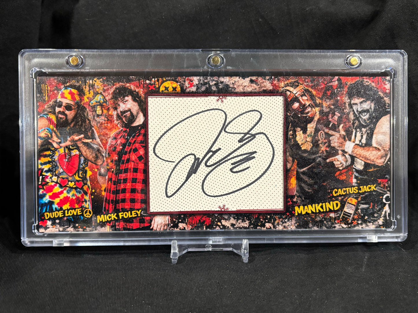 Mick Foley – “Three Faces of Foley” – (Ecto Selecto Cut Signature 8×3.5 Art Card)