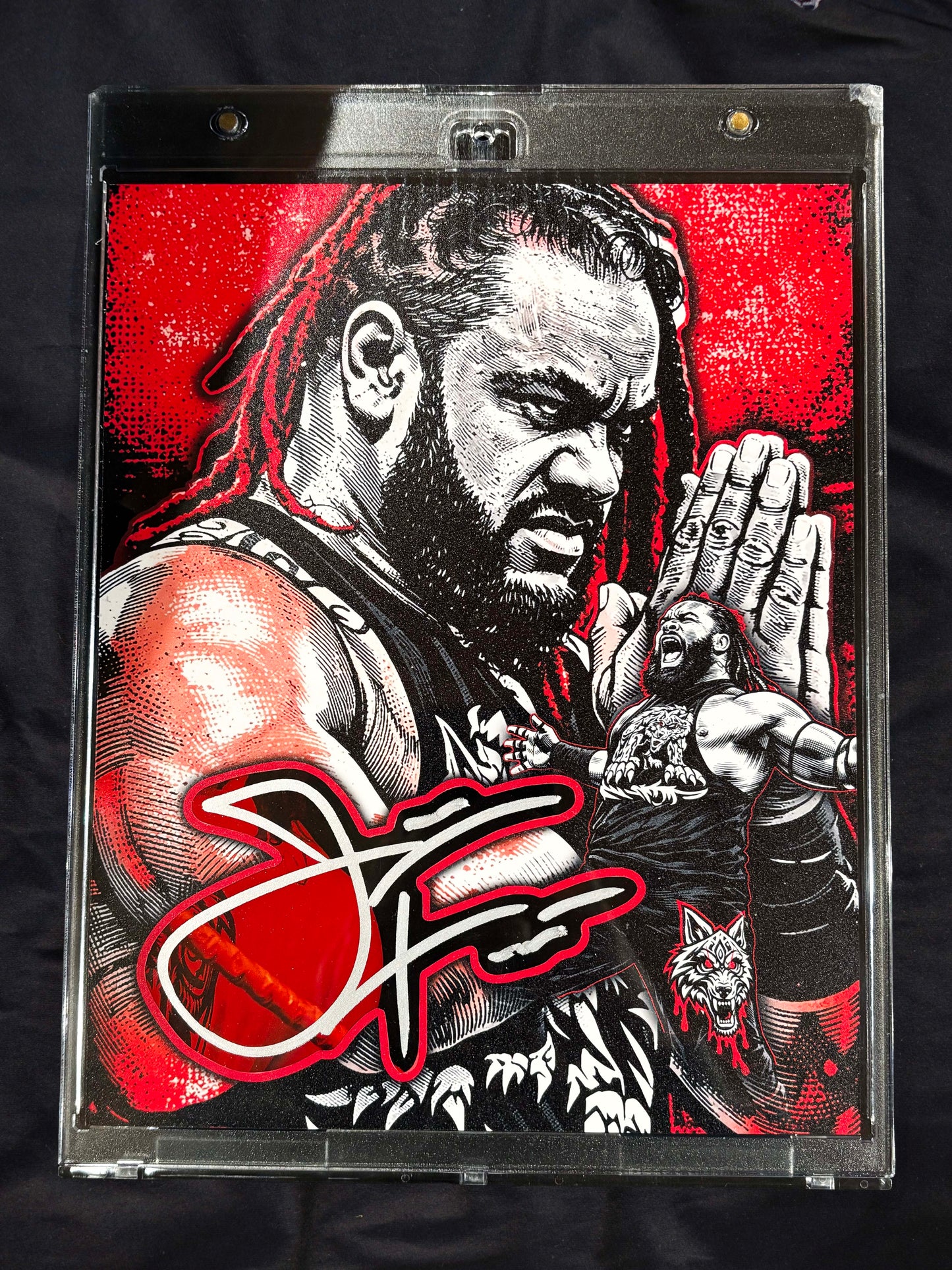 Jacob Fatu – 8x10 Cut Signature Display – Fanatics Authenticated – Encased One-of-One Presentation