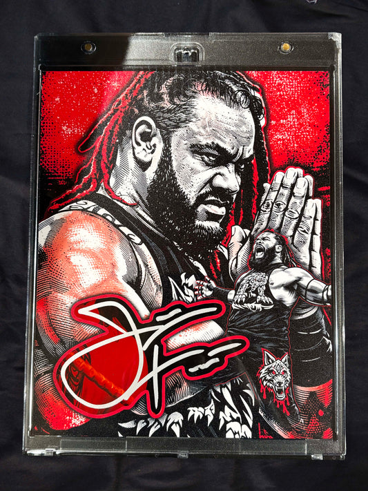 Jacob Fatu – 8x10 Cut Signature Display – Fanatics Authenticated – Encased One-of-One Presentation