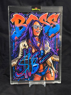 Sasha Banks / Mercedes Moné 5x7 Authentic Cut Signature Card (1/1) | JSA Certified | Artist Signed