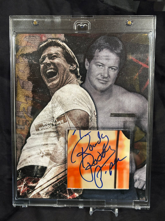 Rowdy Roddy Piper – 8×10 Cut Signature Art Piece – Ecto Selecto One of One