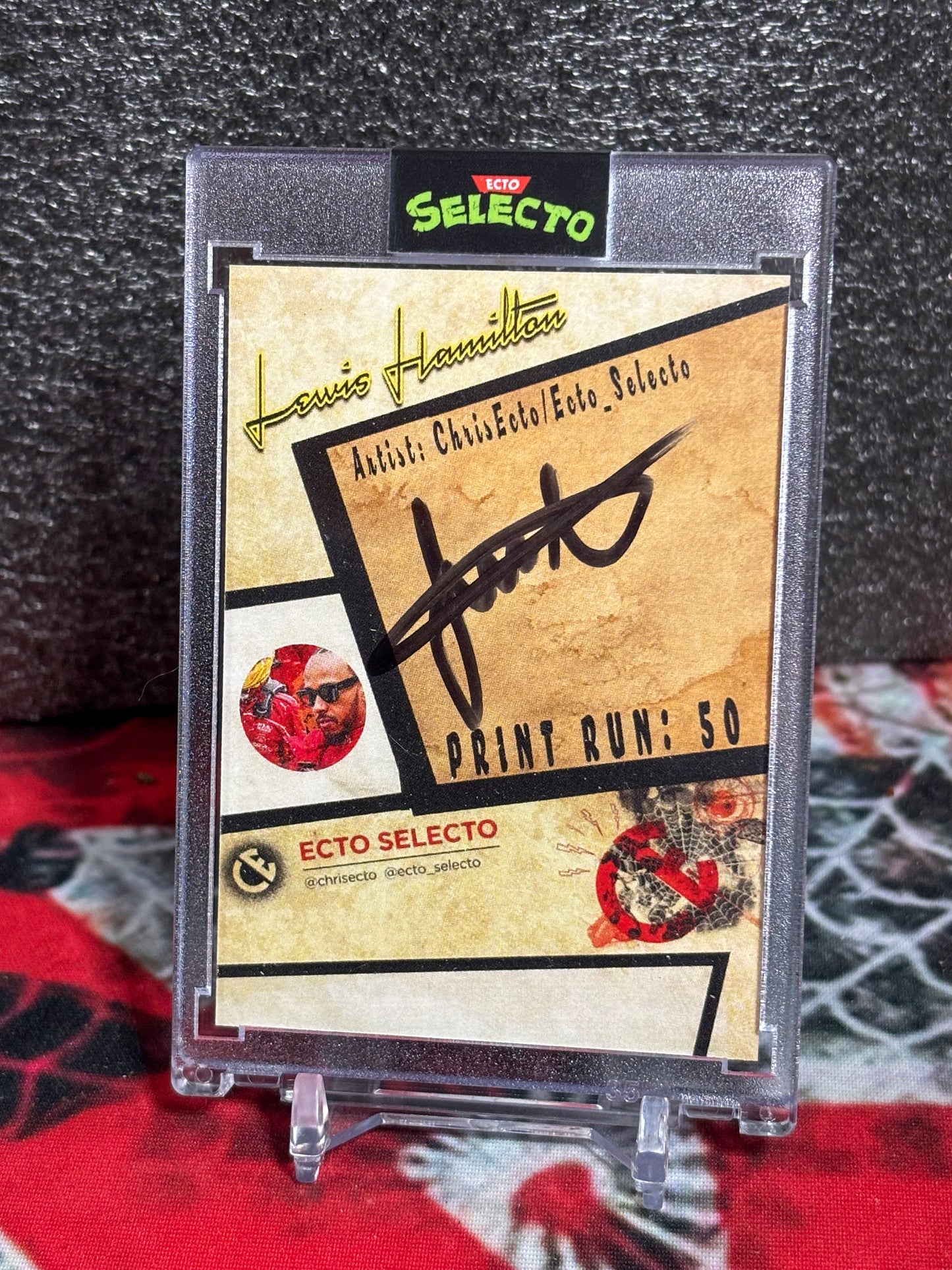 Lewis Hamilton Custom Art Card - Ecto Selecto Limited Edition /50 - Formula 1 Racing - One Touch Case