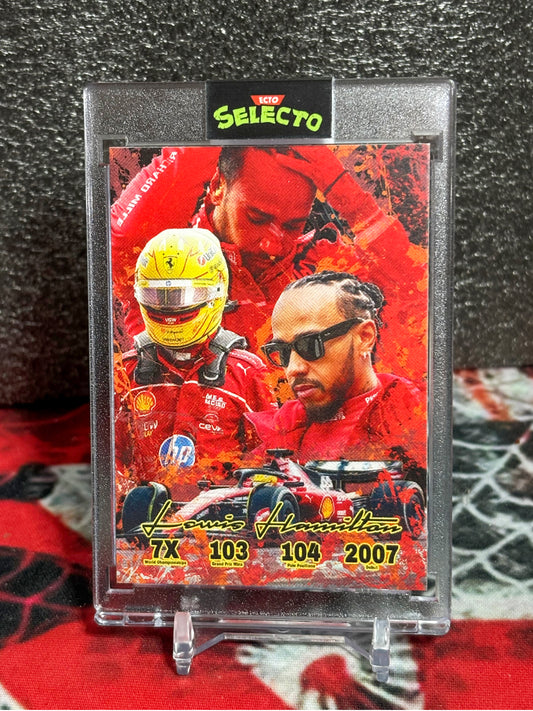 Lewis Hamilton Custom Art Card - Ecto Selecto Limited Edition /50 - Formula 1 Racing - One Touch Case