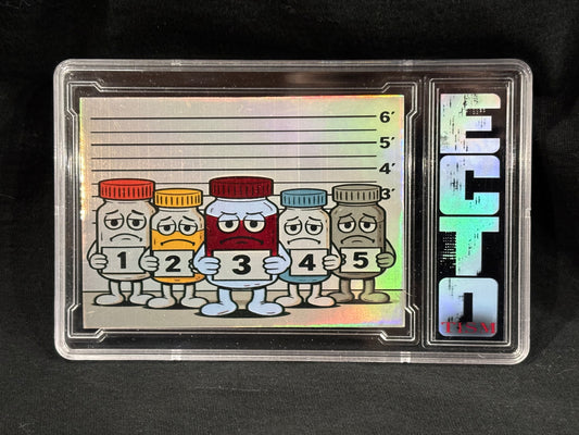 Tism Suspects – Cartoon Pill Bottle Parody Set (Artist Proof + 7 Variations) – (Ecto 1/1 Cards)