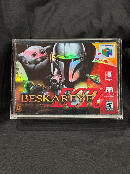 The Mandalorian x GoldenEye 007 – Custom Nintendo 64 Box – 1/1 Acrylic Display (No Variations, No Remakes)