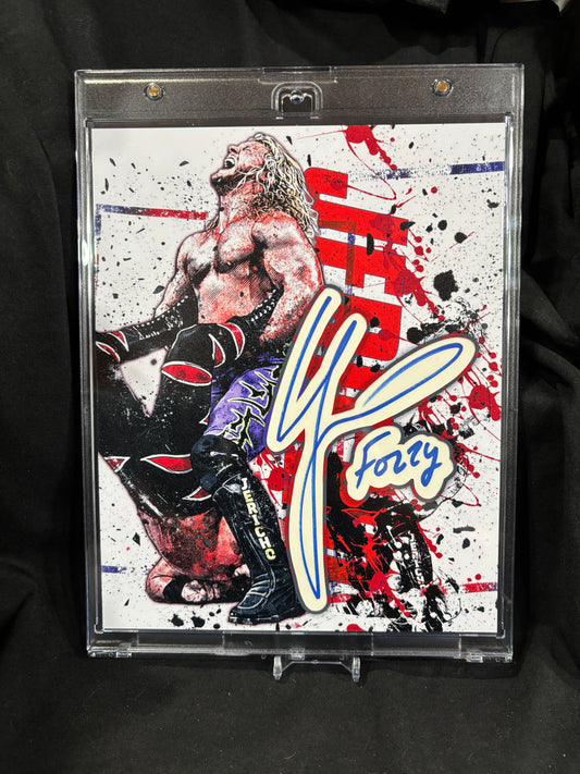 Chris Jericho – “Fozzy” – Cut Signature Art (Ecto Selecto 8×10 | One of One)