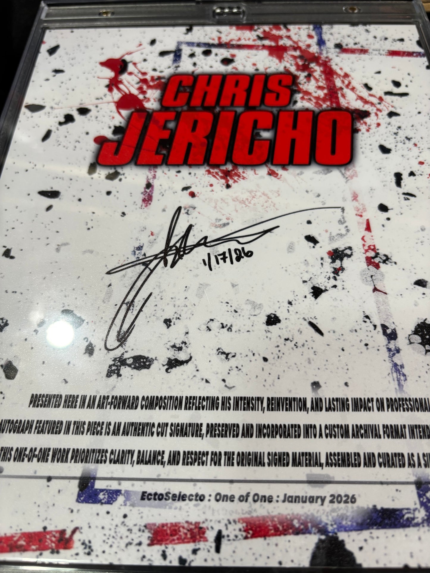 Chris Jericho – “Fozzy” – Cut Signature Art (Ecto Selecto 8×10 | One of One)