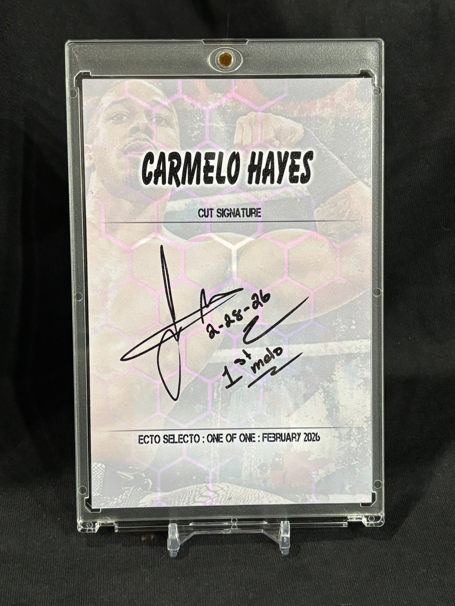 Carmelo Hayes – “Champion Study” – (Ecto Selecto 4x6 Cut Signature)