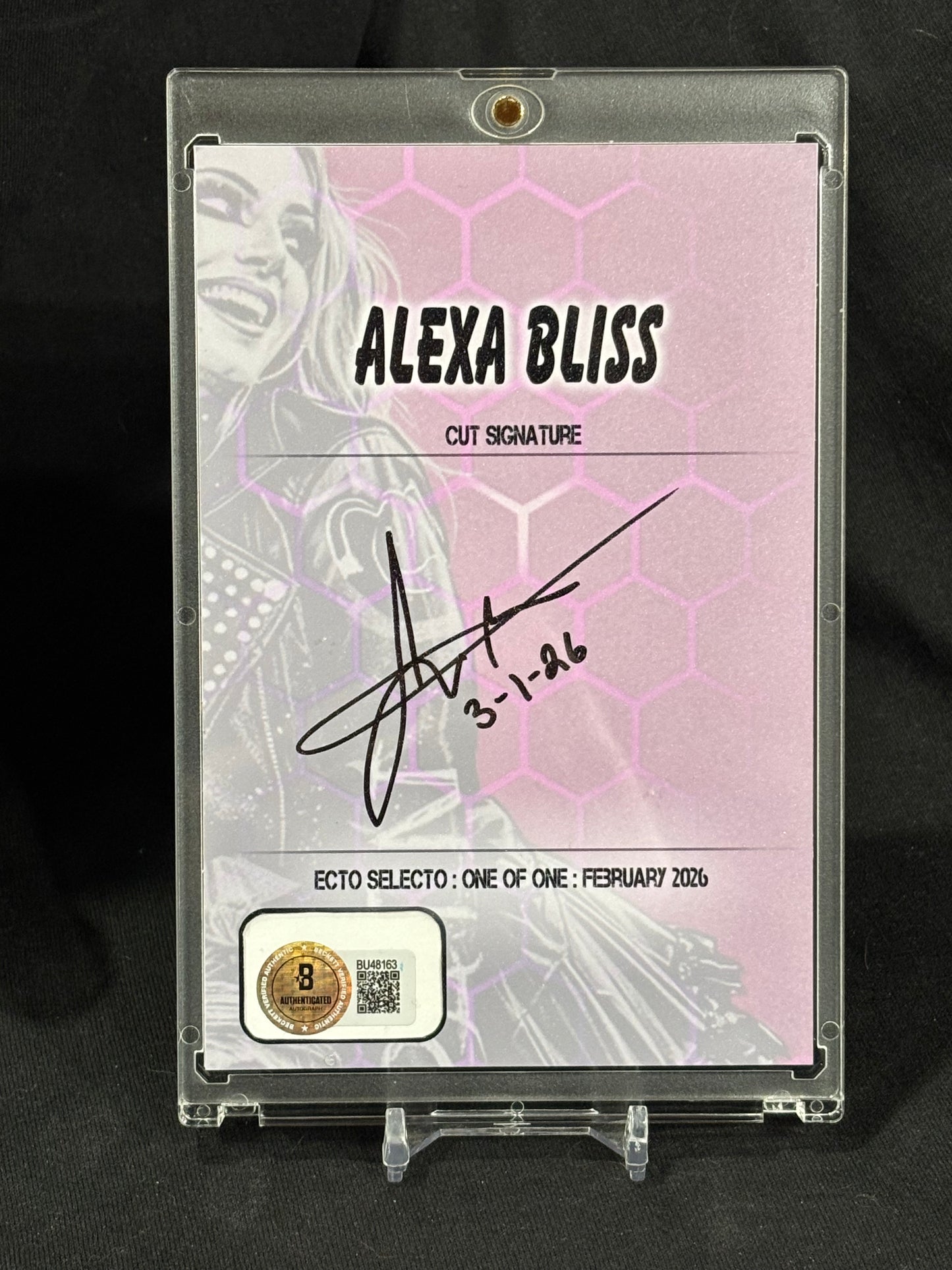 Alexa Bliss – “Pink Rebellion” – (Ecto Selecto 1/1 Cut Signature 4x6)