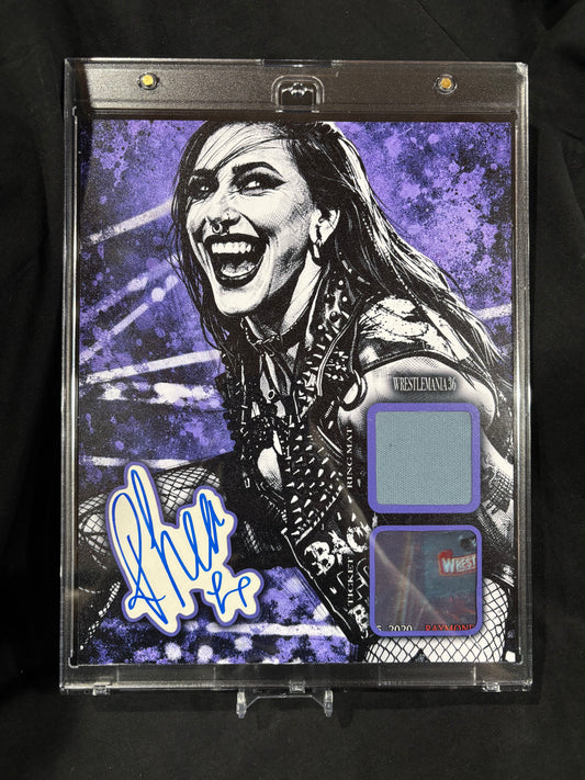 Rhea Ripley – “WrestleMania 36 Artifact Presentation” – (Ecto Selecto 8x10 Relic Autograph 1/1)