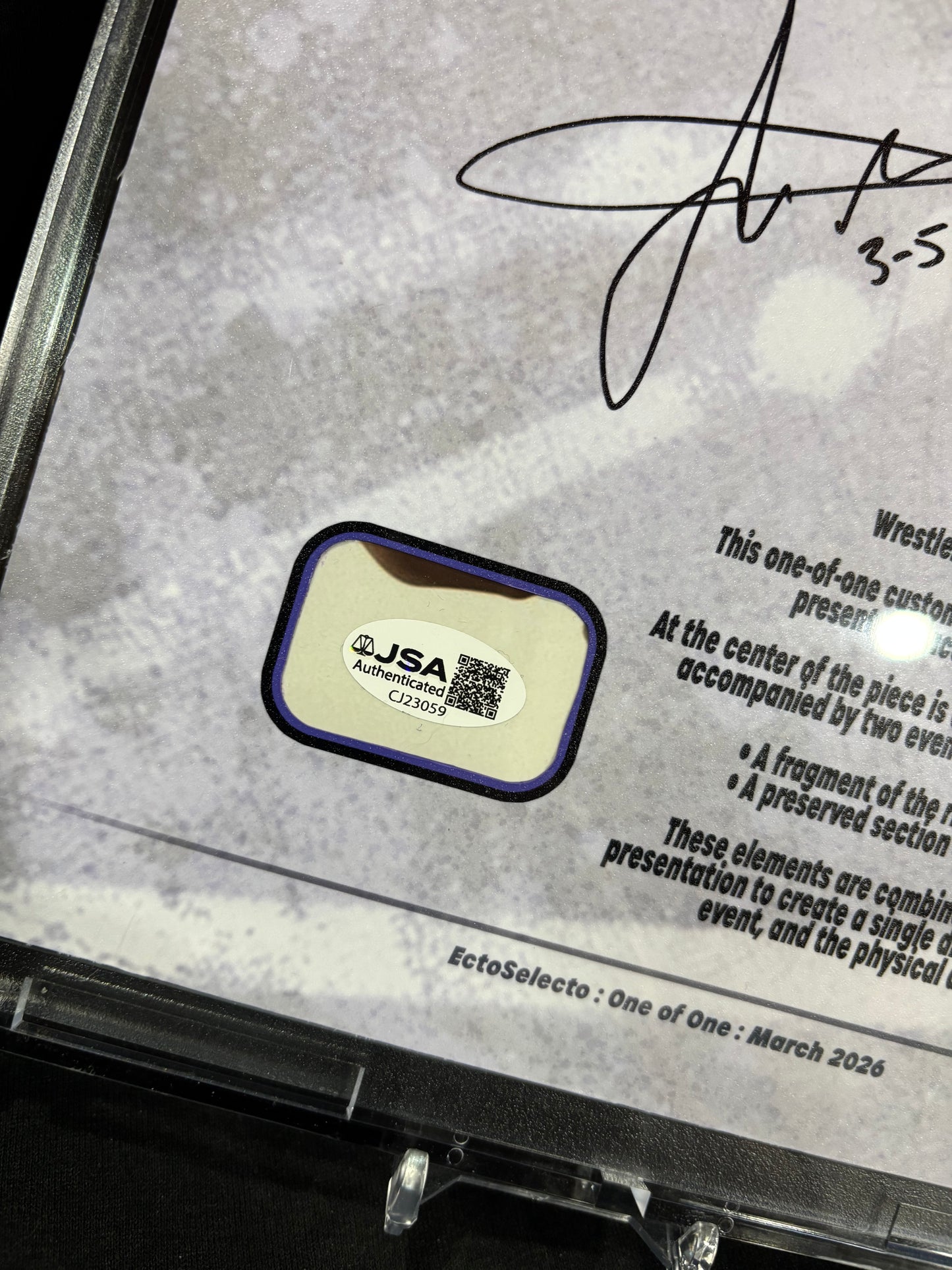 Rhea Ripley – “WrestleMania 36 Artifact Presentation” – (Ecto Selecto 8x10 Relic Autograph 1/1)