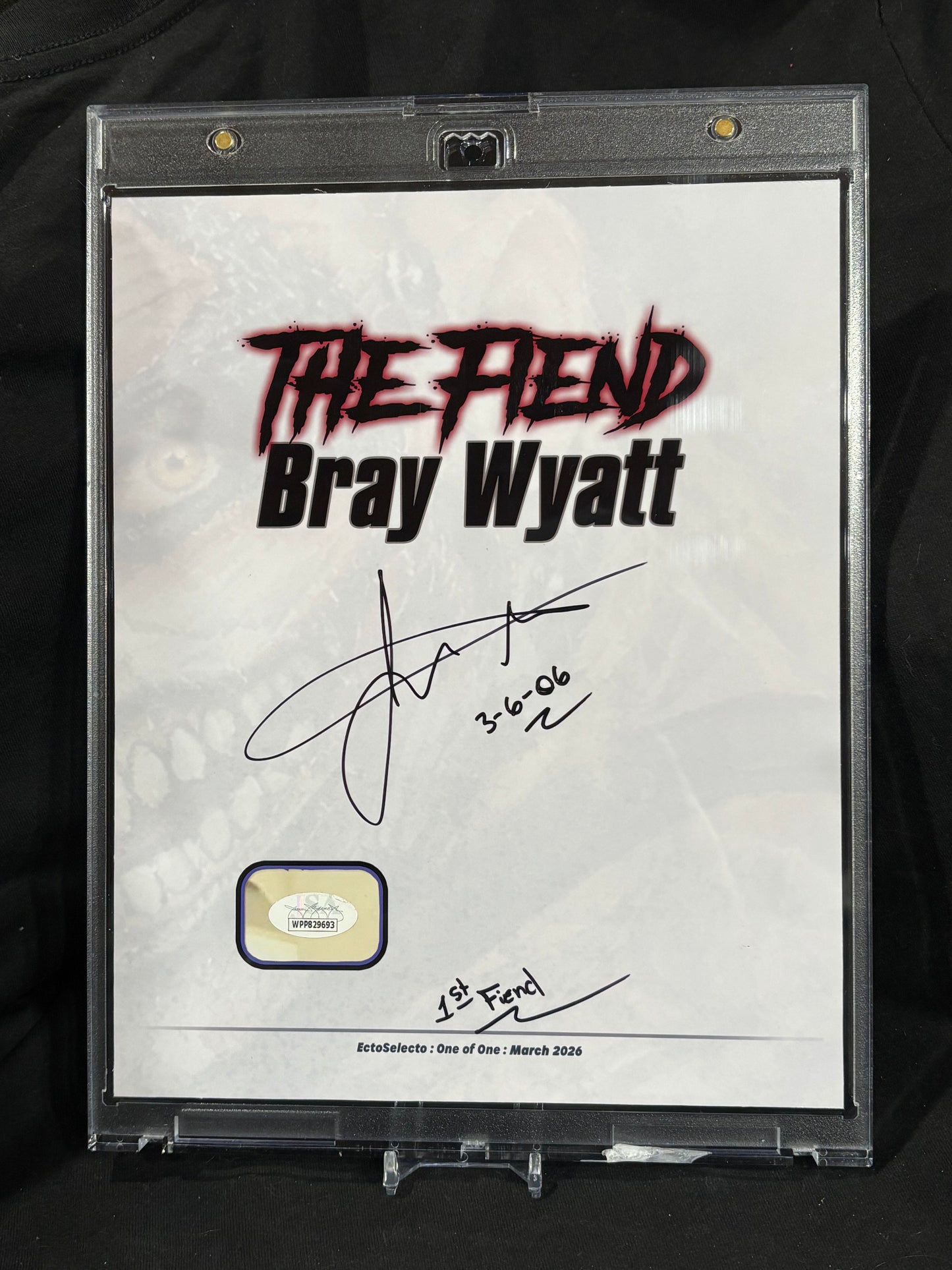 Bray Wyatt – “The Fiend” – 1/1 Cut Signature Art Piece – JSA Certified – (Ecto Selecto 8x10)