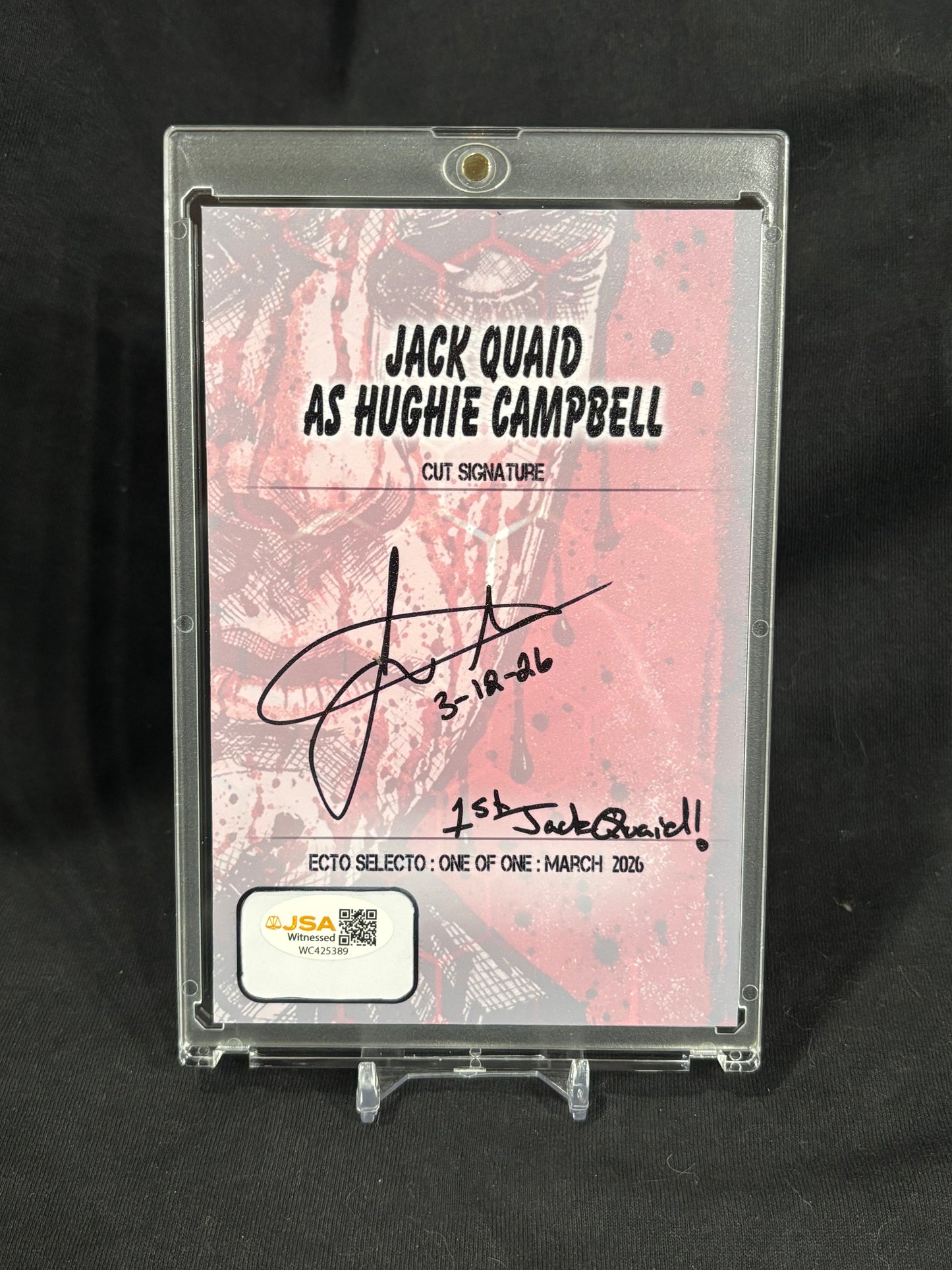 Jack Quaid – “Collateral Damage” – (Ecto Selecto 4x6 Cut Signature Art Card)