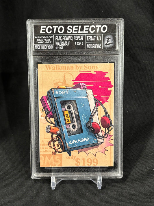 Sony Walkman – “Play. Rewind. Repeat.” – (Ecto Selecto 1/1 Art Card)