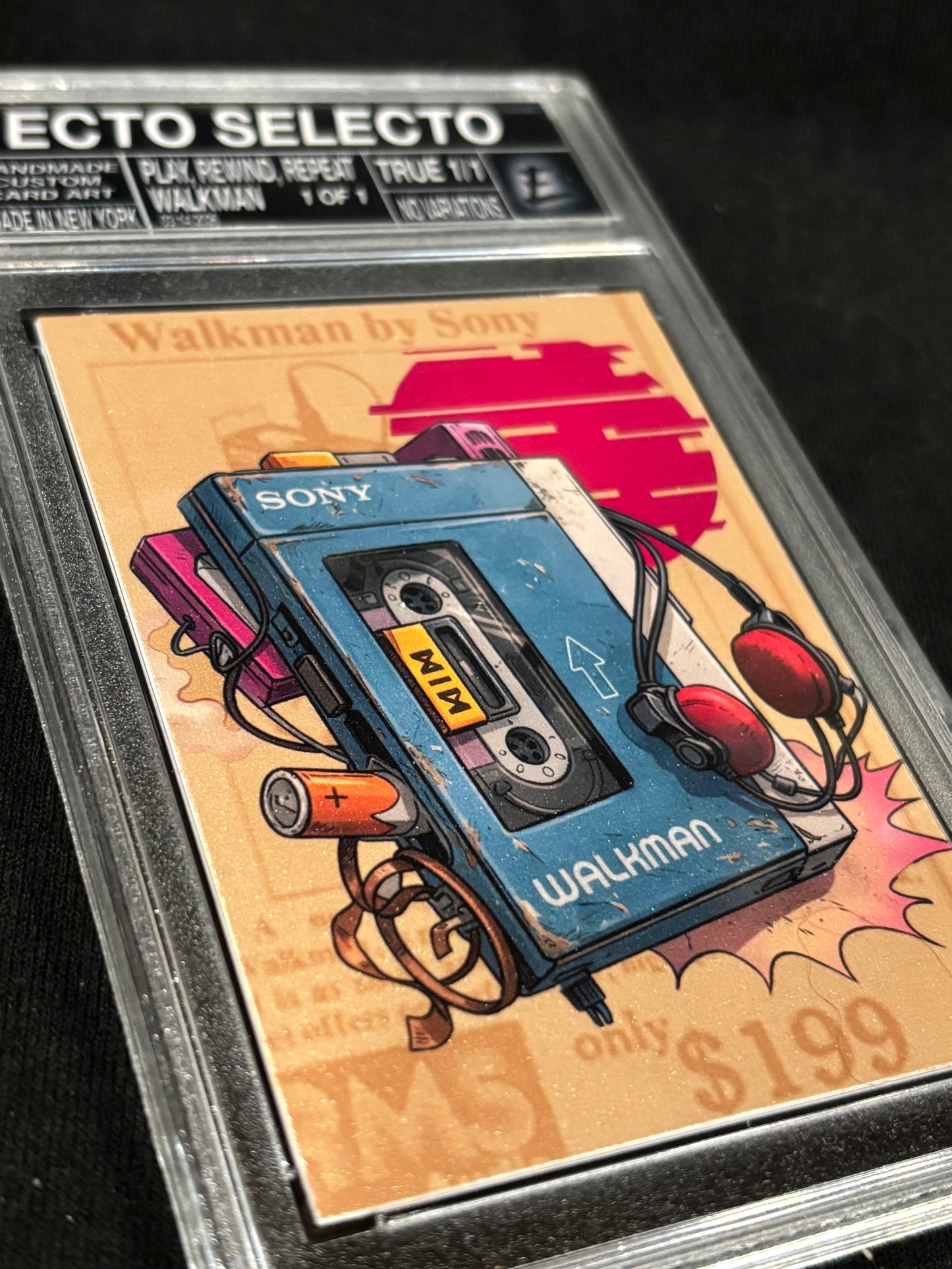Sony Walkman – “Play. Rewind. Repeat.” – (Ecto Selecto 1/1 Art Card)