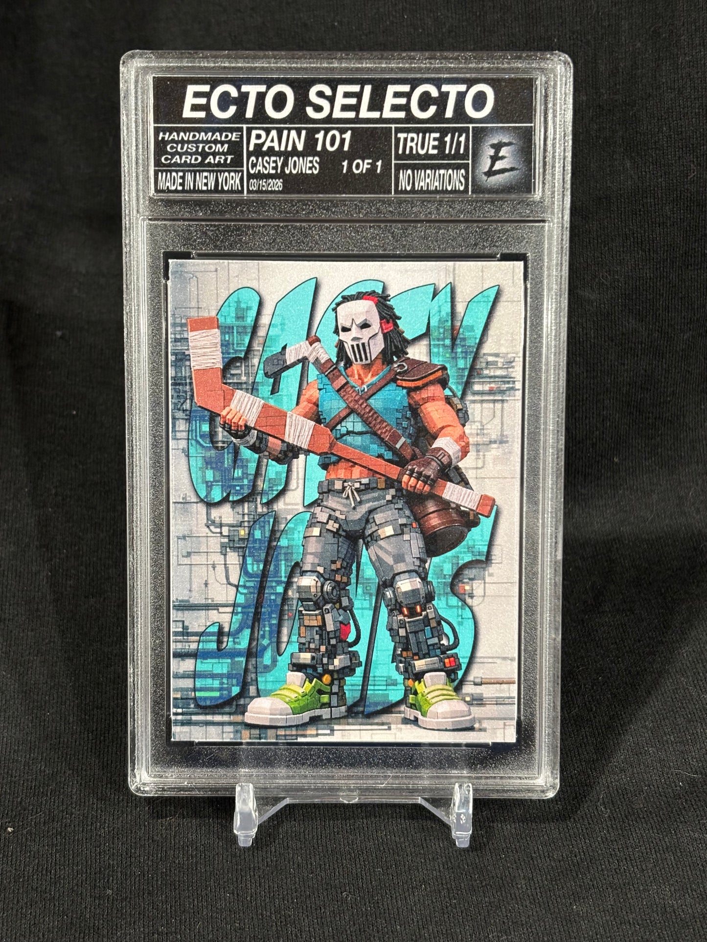 Casey Jones – “Pain 101” – (Ecto Selecto 1/1 Slabbed Custom Art Card)