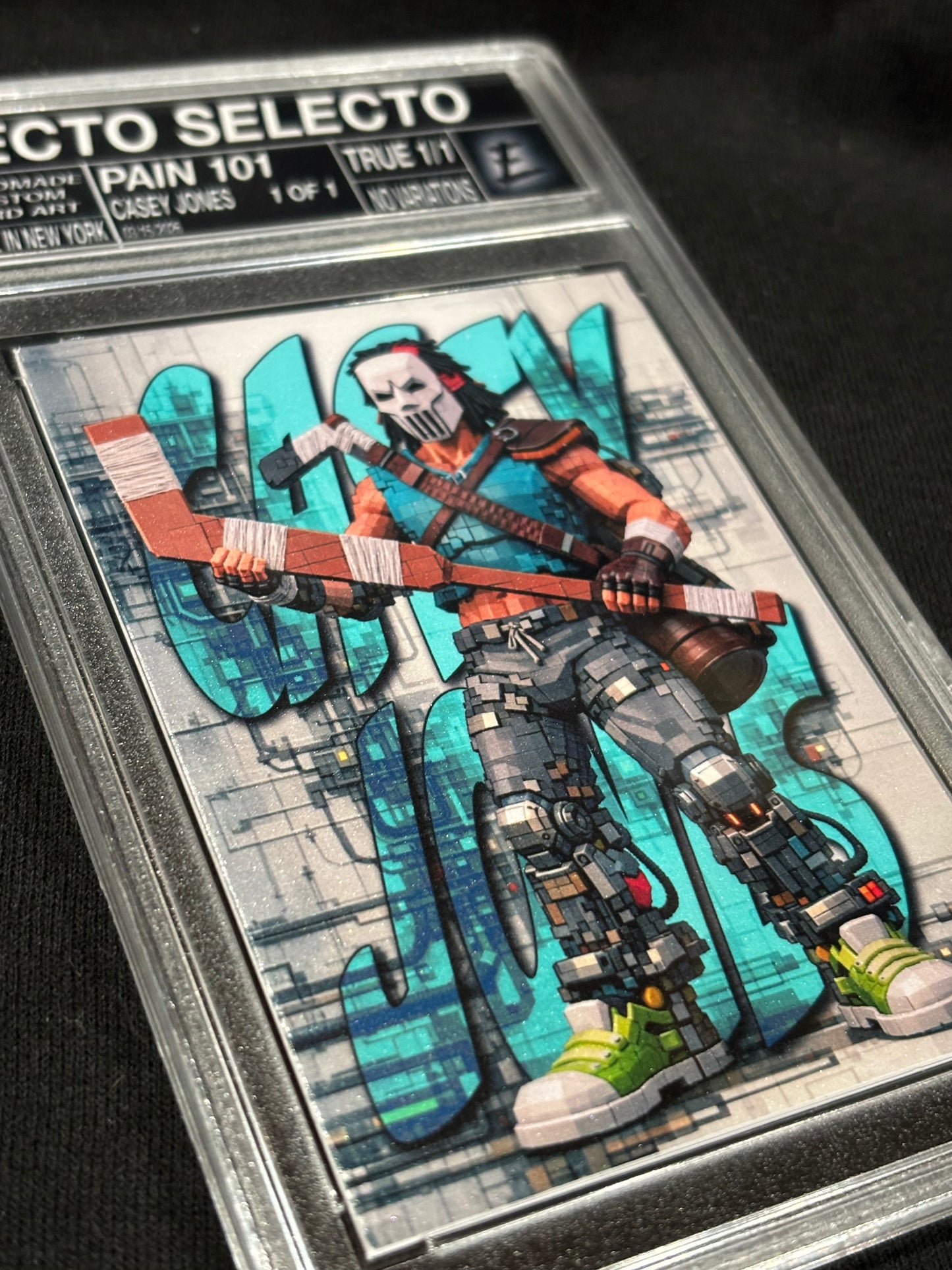 Casey Jones – “Pain 101” – (Ecto Selecto 1/1 Slabbed Custom Art Card)