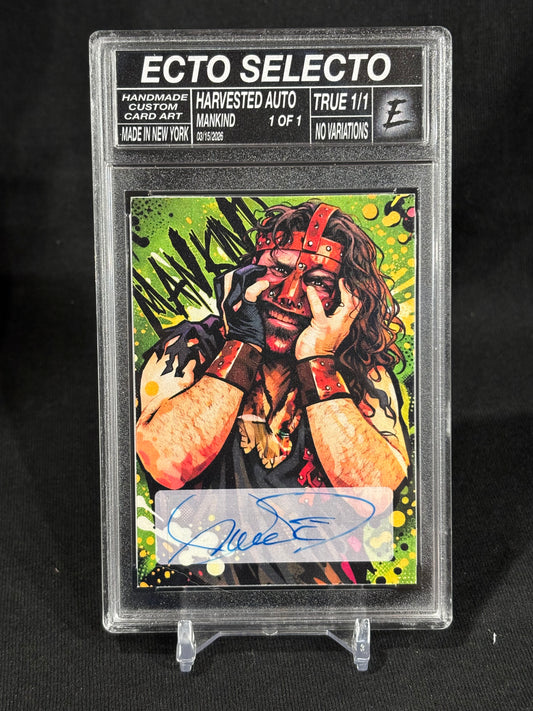 Mankind (Mick Foley) – “Harvested Auto” – (Ecto Selecto 1/1 Slabbed Custom Card)