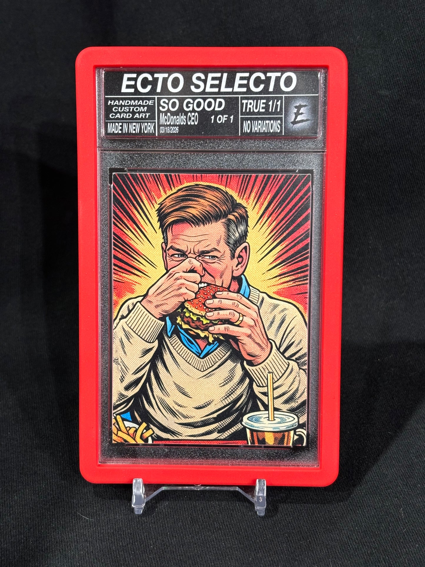 McDonald’s CEO – “So Good” – (Ecto Selecto 1/1 Slabbed Art Card)