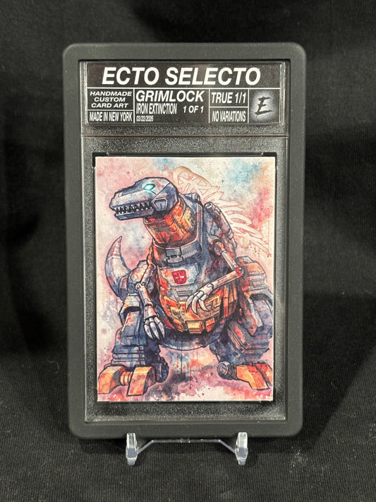 Grimlock – “Iron Extinction” – (Ecto Selecto 1/1 Slabbed Art Card)