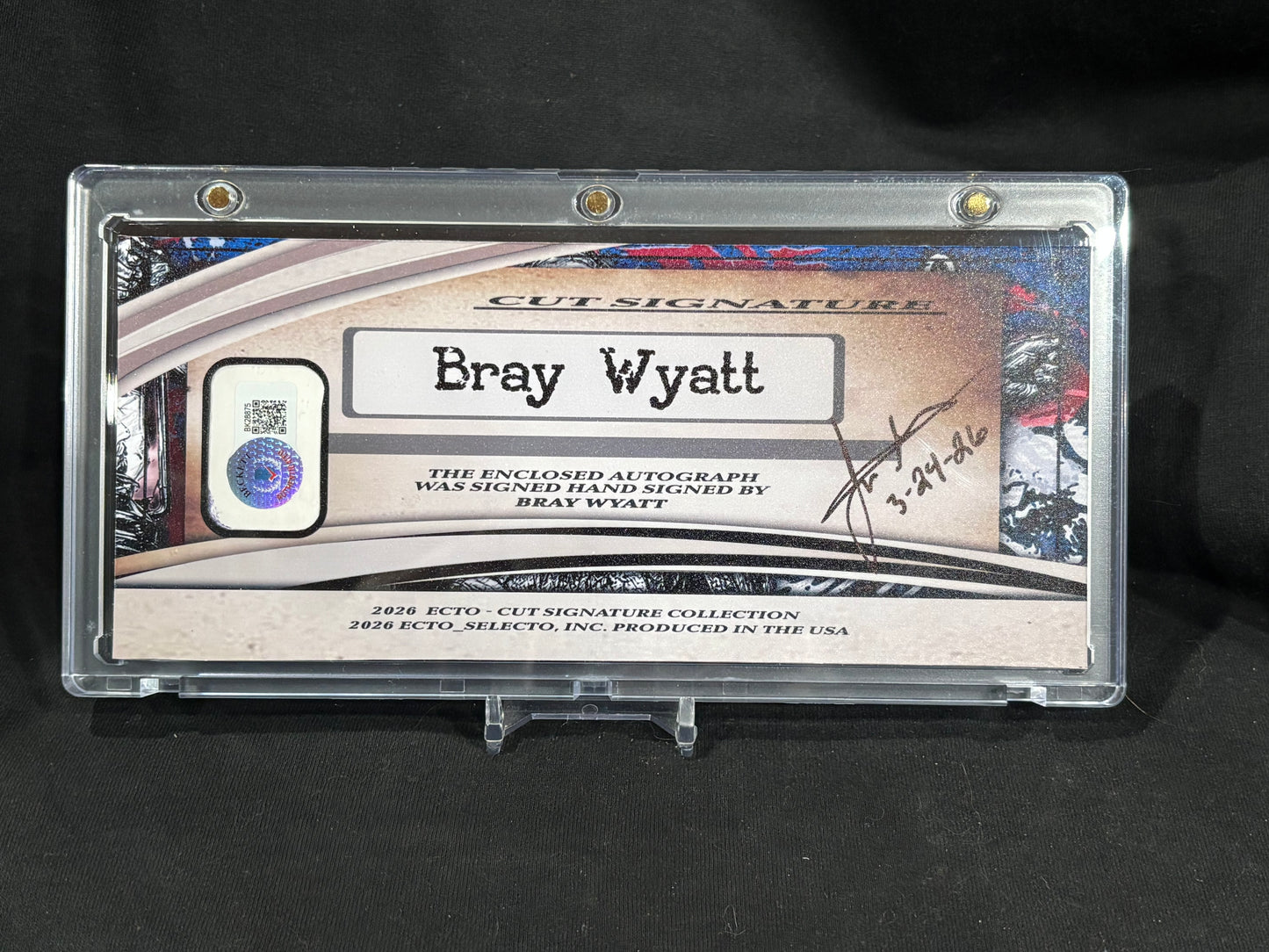 Bray Wyatt – “Follow the Light” – (ECTO Cut Signature 3.5x8 1/1)