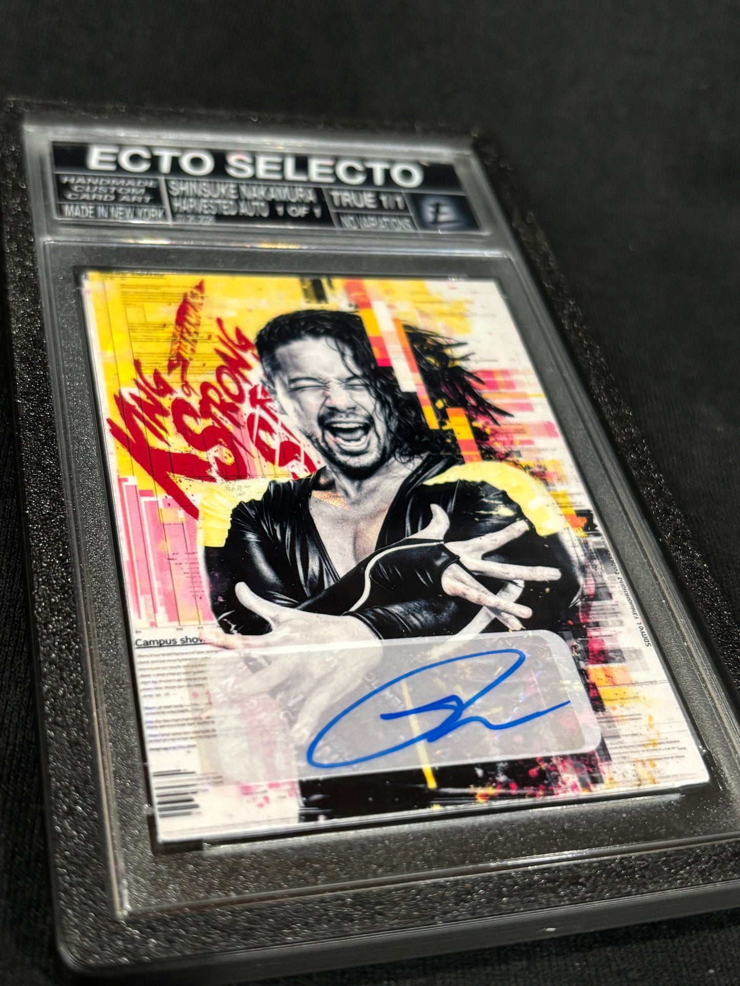 Shinsuke Nakamura – “Signal Distortion” – (Ecto Selecto 1/1 Cut Signature Card)