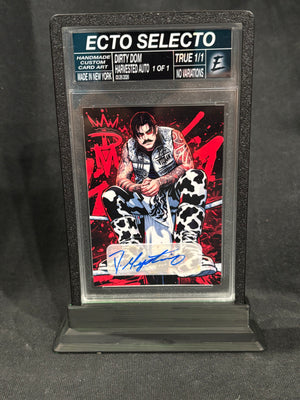 Dirty Dom – “Cowhide Villain” – (Ecto Selecto 1/1 Cut Signature Art Card)