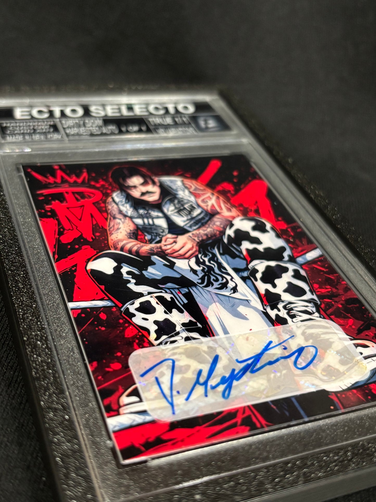 Dirty Dom – “Cowhide Villain” – (Ecto Selecto 1/1 Cut Signature Art Card)