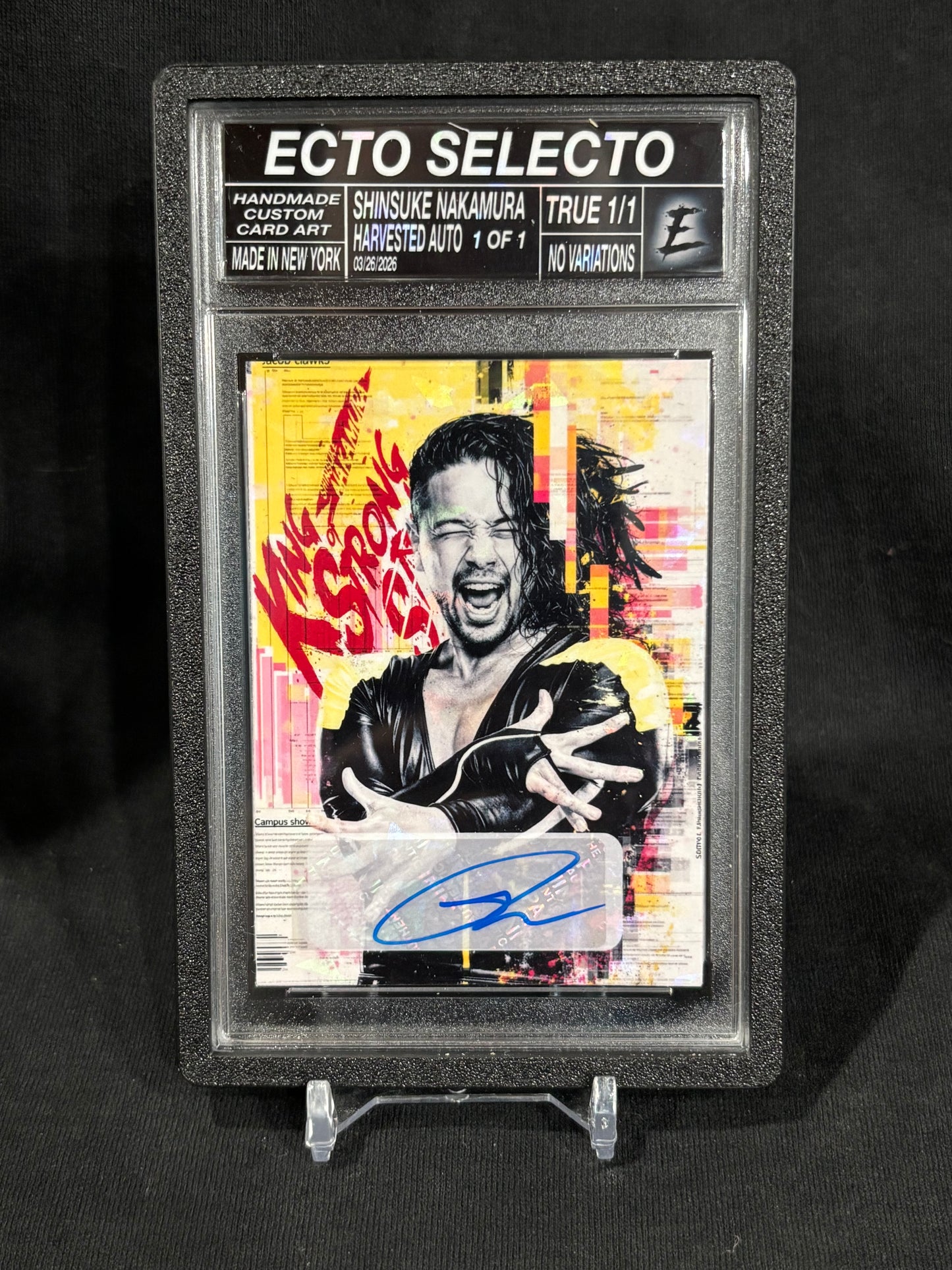 Shinsuke Nakamura – “Signal Distortion” – (Ecto Selecto 1/1 Cut Signature Card)