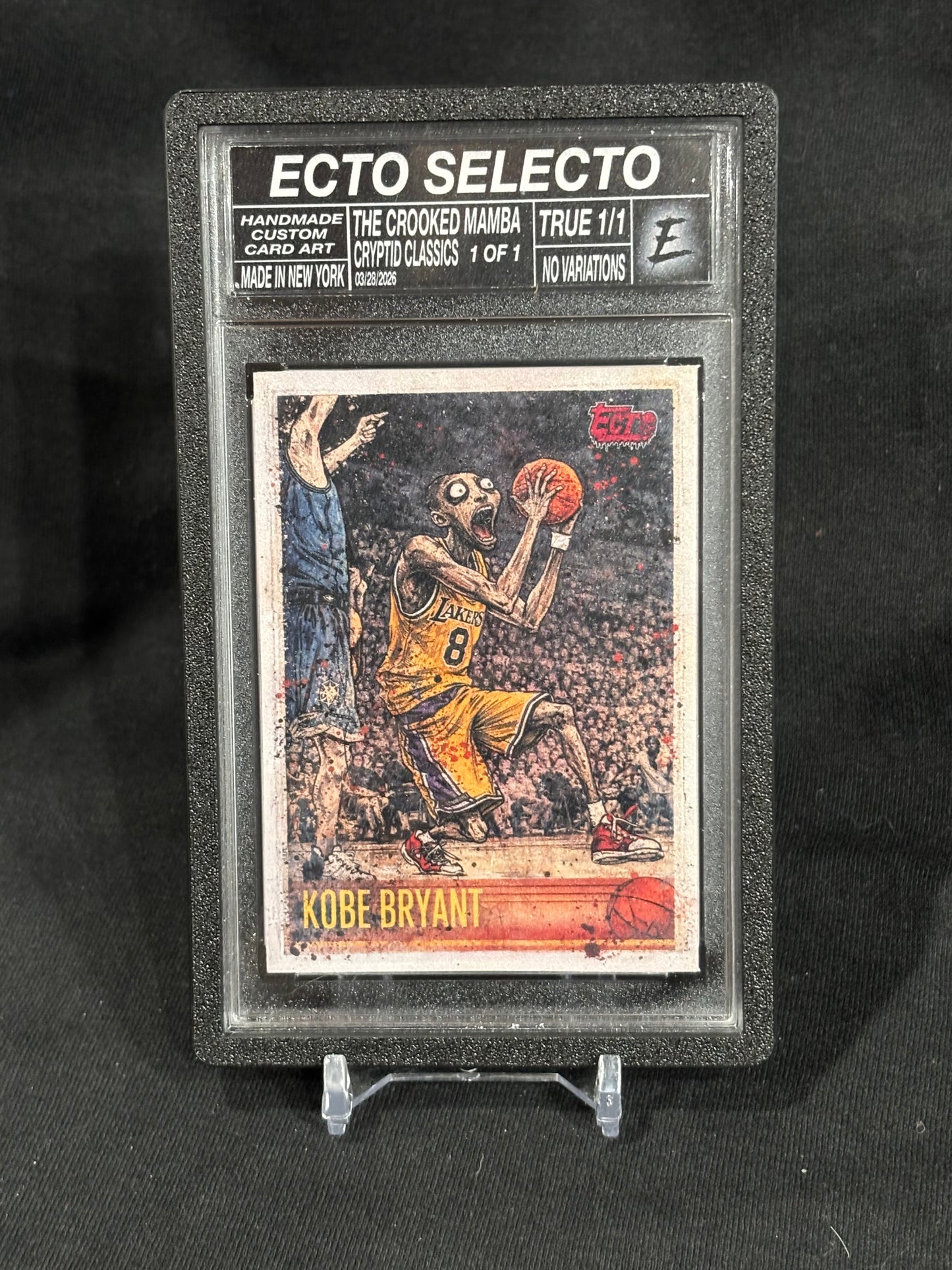 Kobe Bryant – “The Crooked Mamba” – (Cryptid Classics 1/1 Slabbed Art Card)