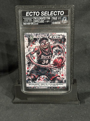 Giannis Antetokounmpo – “The Elongated Titan” – (Cryptid Classics 1/1 Slabbed Art Card)
