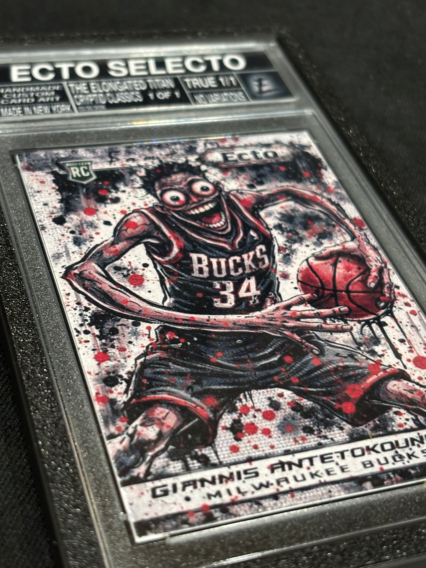 Giannis Antetokounmpo – “The Elongated Titan” – (Cryptid Classics 1/1 Slabbed Art Card)