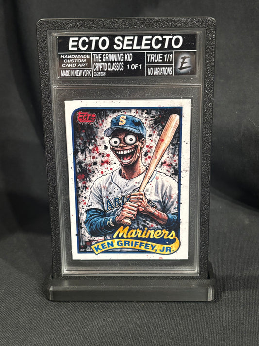 Ken Griffey Jr. – “The Grinning Kid” – (Cryptid Classics 1/1 Slabbed Art Card)