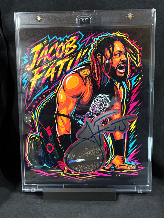 Jacob Fatu – “Neon Warpaint” – 1/1 Cut Signature (8x10 Ecto Selecto Art Piece, PSA Certified)