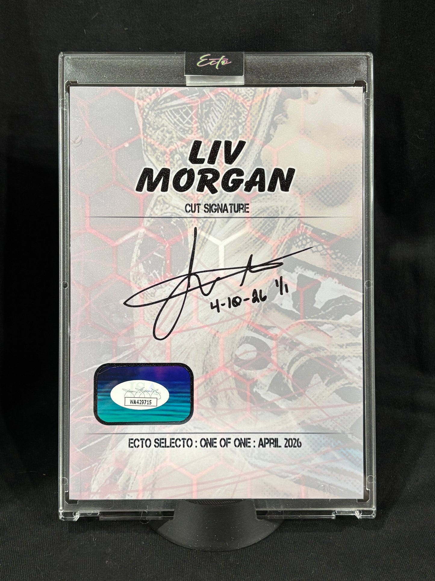 Liv Morgan – “The Crowned Rebel” – 5×7 JSA Certified Cut Signature (Ecto Selecto 1/1)