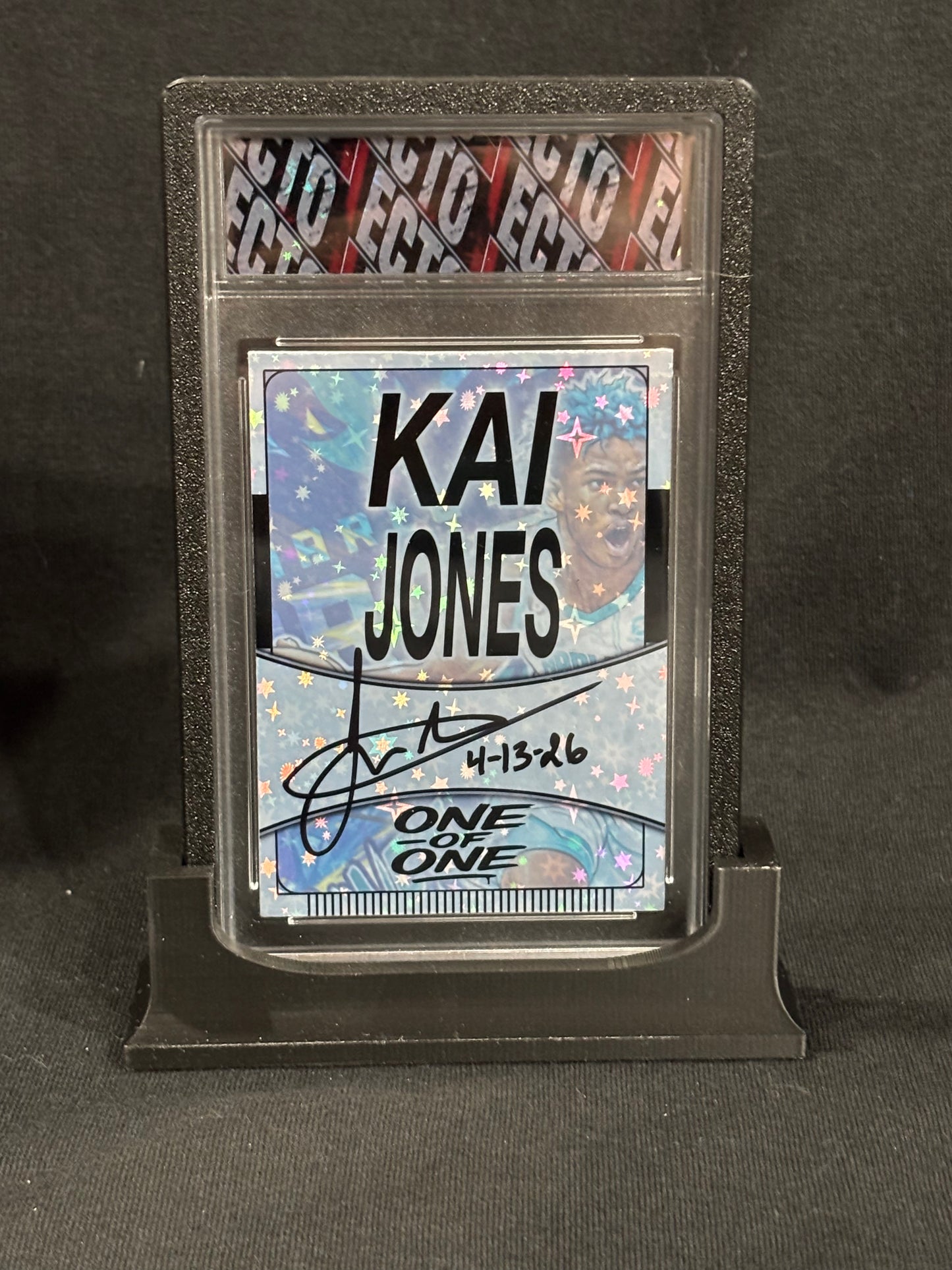 Kai Jones – “Electric Buzz” – (Ecto Selecto 1/1 Harvested Auto Art Card)