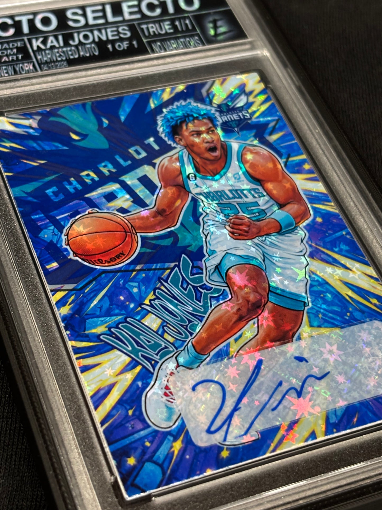 Kai Jones – “Electric Buzz” – (Ecto Selecto 1/1 Harvested Auto Art Card)