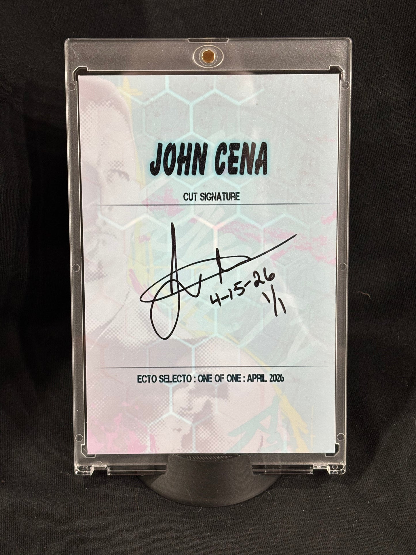 John Cena – “Neon Hustle” – (Ecto Selecto 4×6 Cut Signature Card)