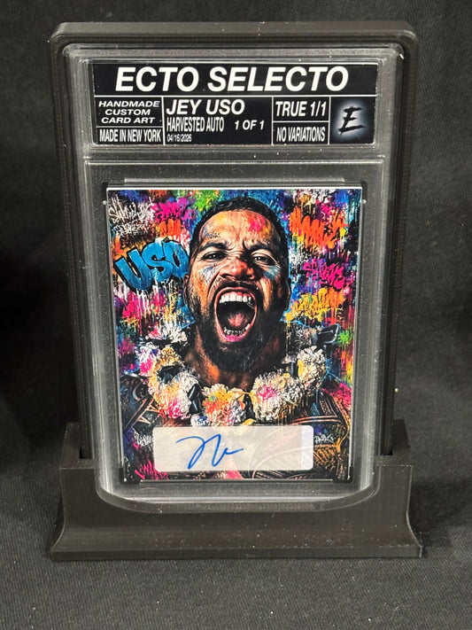 Jey Uso – “Street War Cry” – 1/1 Harvested Auto (Ecto Selecto Custom Card 2.5x3.5)