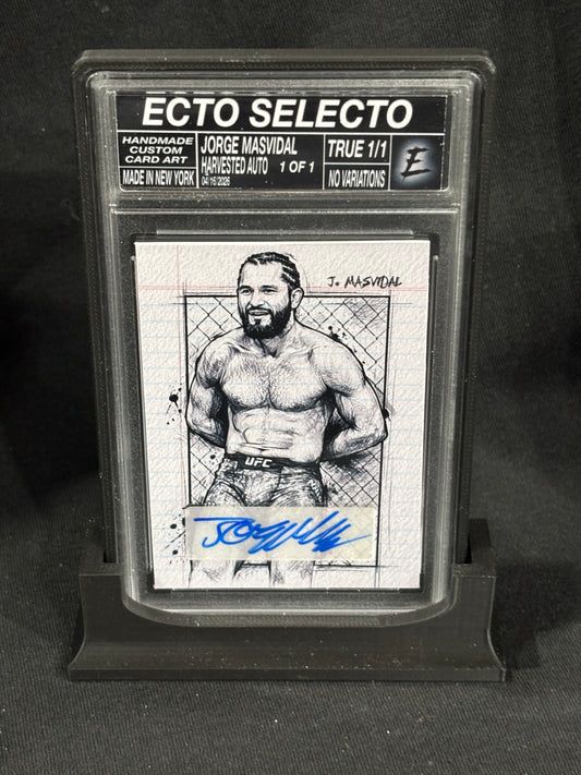 Jorge Masvidal – “Ink Cage Study” – (Ecto Selecto 1/1 Cut Signature Card)