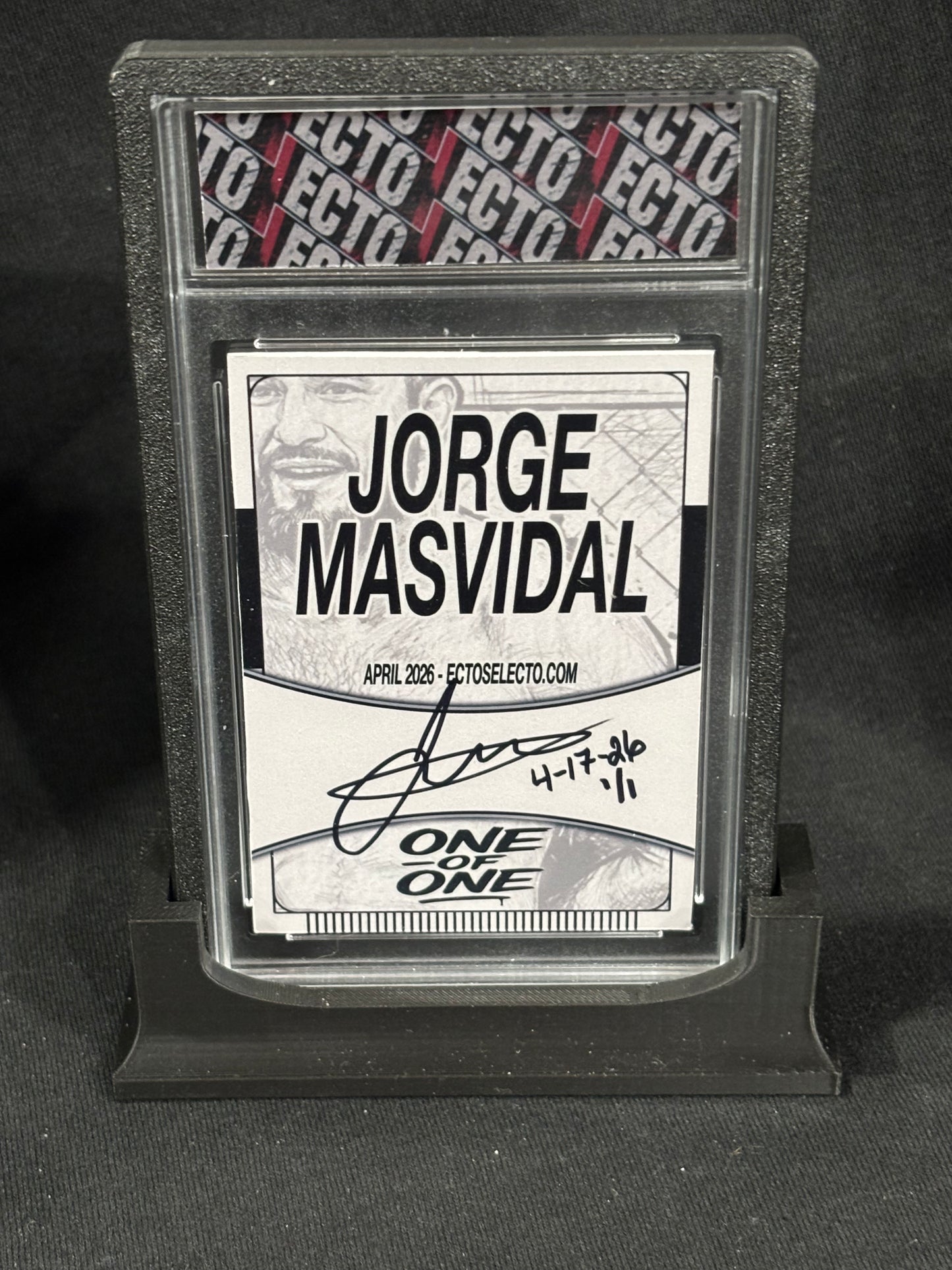 Jorge Masvidal – “Ink Cage Study” – (Ecto Selecto 1/1 Cut Signature Card)