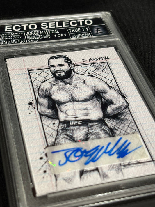 Jorge Masvidal – “Ink Cage Study” – (Ecto Selecto 1/1 Cut Signature Card)